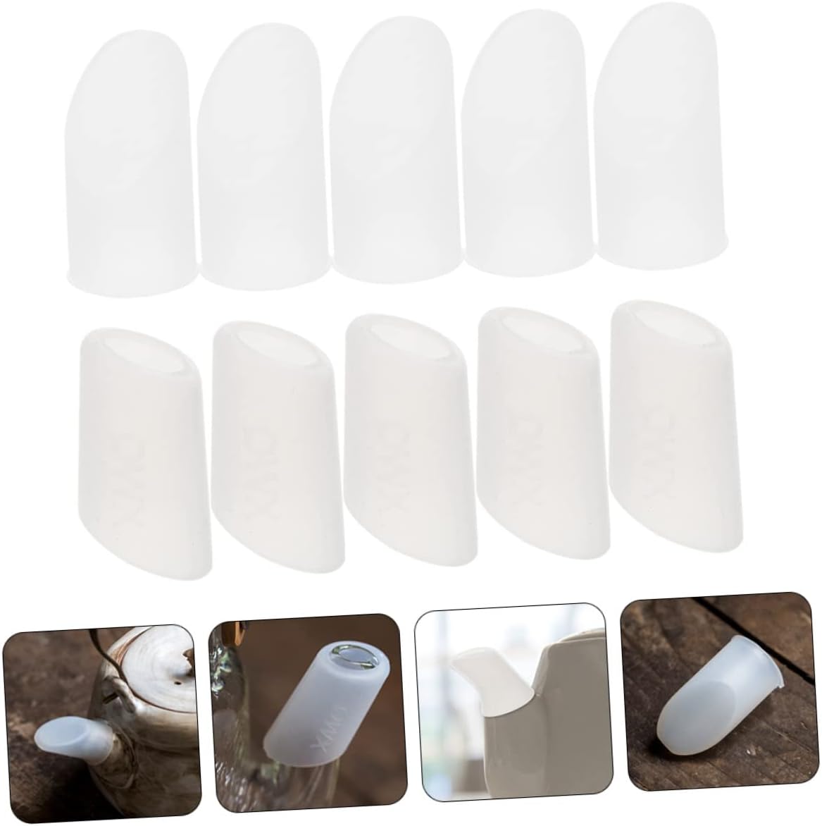 Housoutil Teapot Spout Silicone Covers, 1 Set Teapot Protectors, Spout Cover and Sleeve for Kettle Supplies