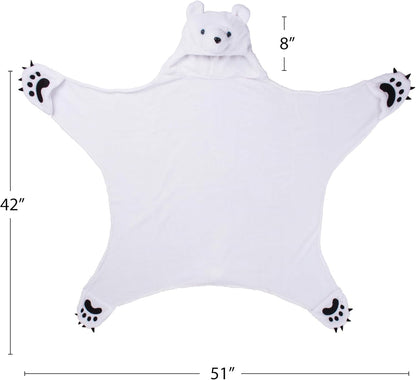 Kids Wearable Hooded Blanket by Fin Fun - Perfect for Boys & Girls