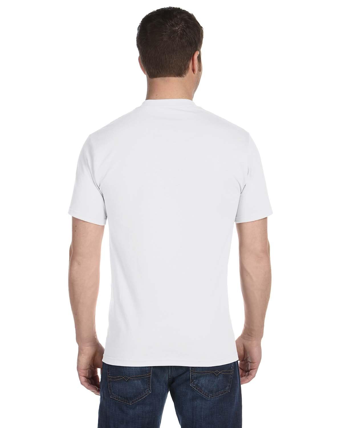 Hanes Ultimate Men's 5-Pack Tagless ComfortSoft Crewneck T-Shirt, White, Small