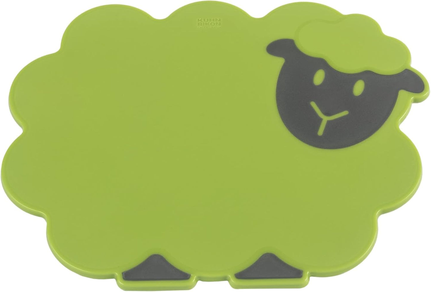 Kuhn Rikon Kinderkitchen Kids Cutting Board, Sheep, 9.8" x 9.1" x 4.3", Green Child-Friendly Kitchen Tool