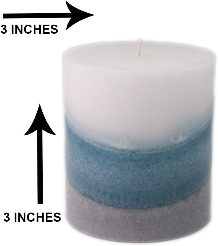 Wicks N More Clean Slate Unscented Handmade Pillar Candle, 3x3 Size