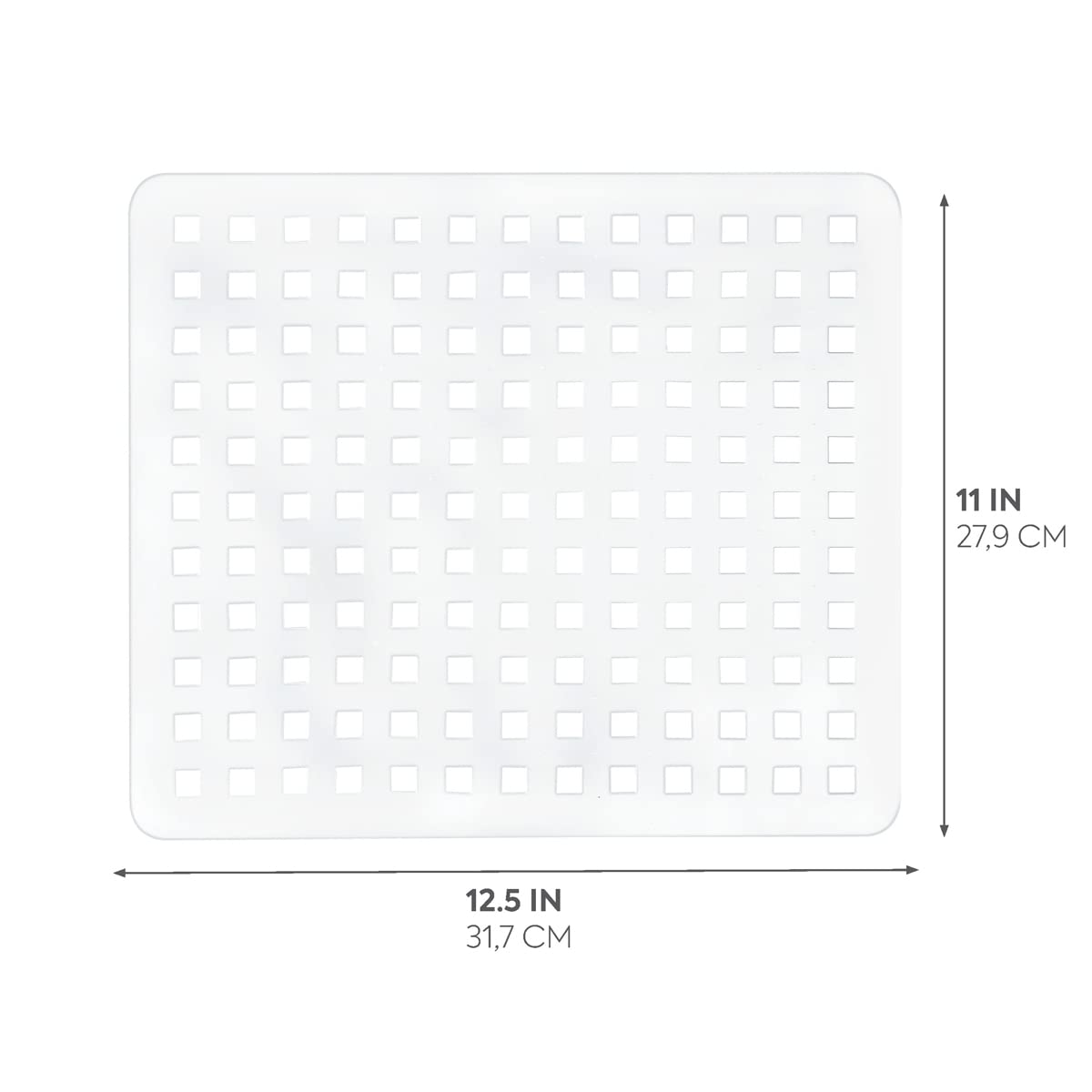 InterDesign Basic Dish Drainer, Medium Sink Accessories That Protect and Add Functionality, Made of PVC Plastic, Clear