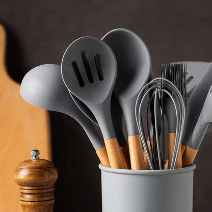 Infinite Kitchen Utensils Set, Silicone Cooking Utensils for Nonstick Cookware, Heat Resistant 392°F, Dishwasher Safe