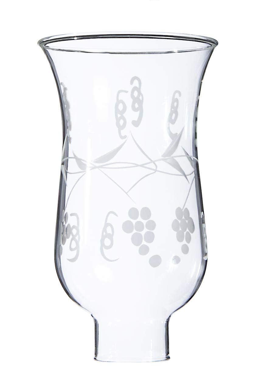 B&P Lamp® 1 5/8" X 6 1/2" Cut "Grapes" Hurricane Shade