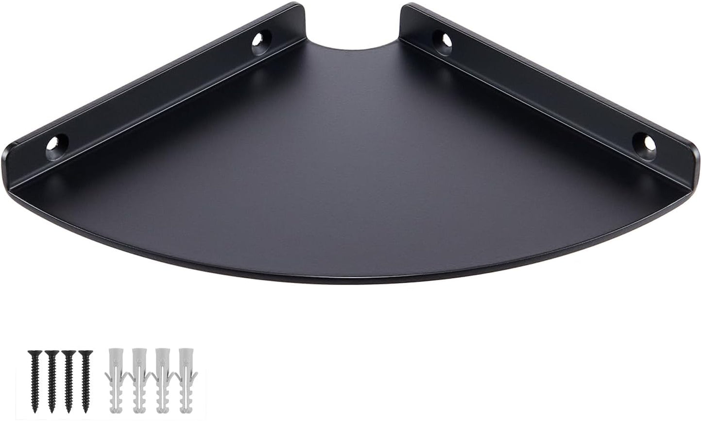 YUjieSTC 6 Inch 3.0mm Corner Shelf - Heavy Duty Aluminum Alloy Wall Mounted Floating Shelf for Bathroom, Kitchen