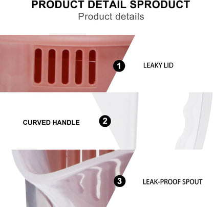 Hemoton 2600ML Plastic Pitcher with Lid, Clear Juice Pitcher for Fridge, Large Capacity Lemonade Water Jug