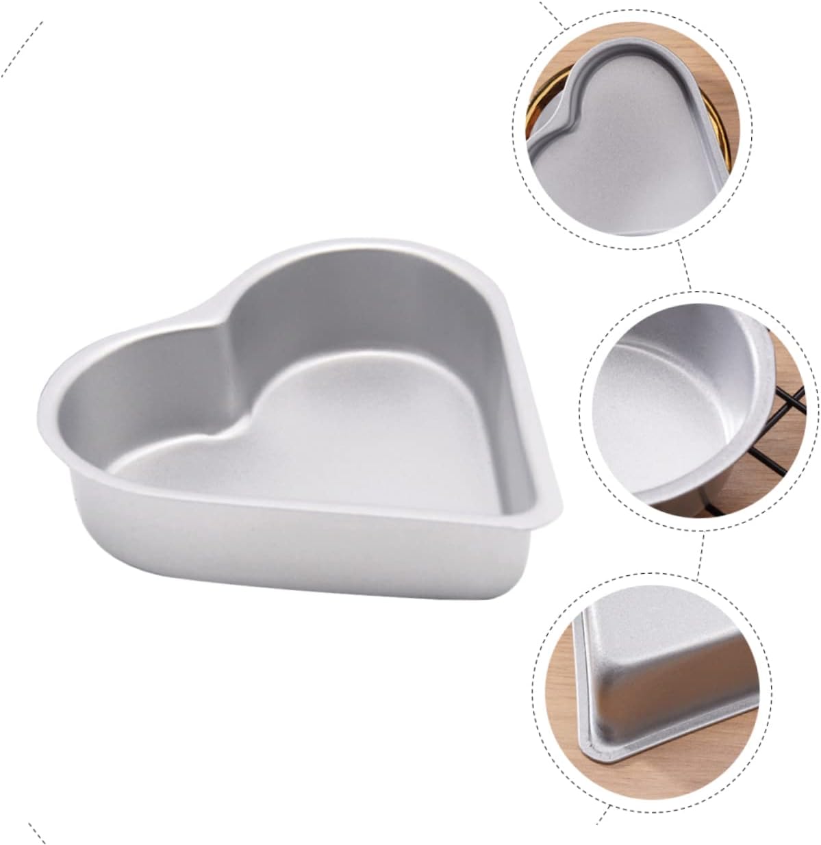 3pcs Heart Pudding Mold Cake Making Tray, Non-stick Heart Cake Pan, Donut Molds, Baking Supplies