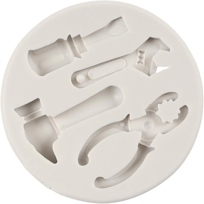 Hand Tools Silicone Mold, Construction Tools Chocolate Fondant Molds for Cake Decoration and Crafts