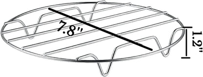 Air Fryer Rack XL Air Fryer Accessories Set of 2, Double Layer Rack with Skewer, Stackable Metal Holder