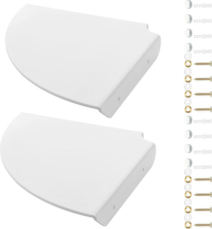 Cosmos 2 Pcs Acrylic Wall Mount Floating Corner Shelves Quarter Round Shower Shelf Hanging Corner Shelves Wall Storage