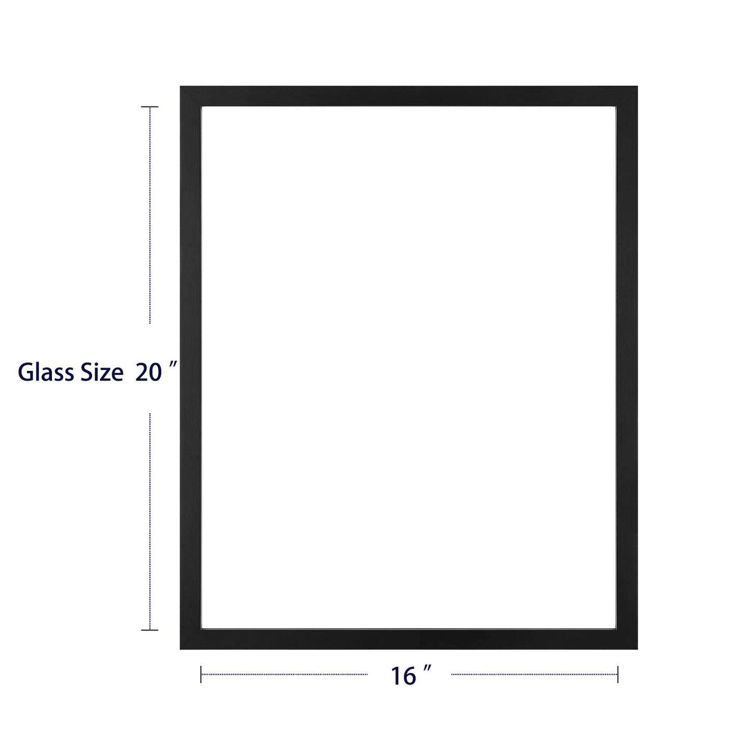 ONE WALL 16x20 Inch Floating Frame, Black Wood Double Glass Float Picture Frame Display 16x20/11x14 Inch Photos or Plant or Petal Specimens for Wall Hanging - Mounting Accessories Included