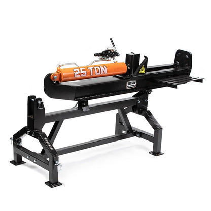 Titan Attachments 3 Point 25 Ton Hydraulic Log Splitter for Cat 1 Tractors, Horizontal & Vertical Wood Splitter, 2,500 PSI Max Pressure, Splits Logs up to 25" x 8.5", Auto Return Valve