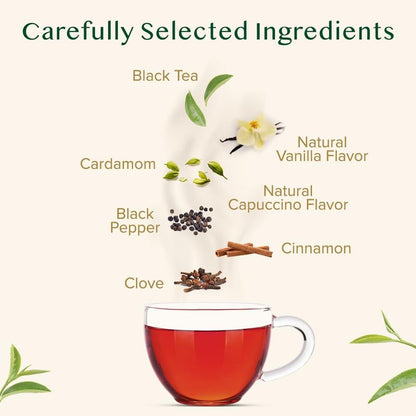 VAHDAM, Vanilla Spiced Chai Tea | 100 Tea Bags | Delicious Blend of Vanilla Masala Chai | Brew Hot, Cold or Iced