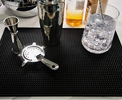 Highball & Chaser Bar Mat 18 x 12 - Thick, Durable, Non-Slip Service Mat for Coffee, Bars, Restaurants