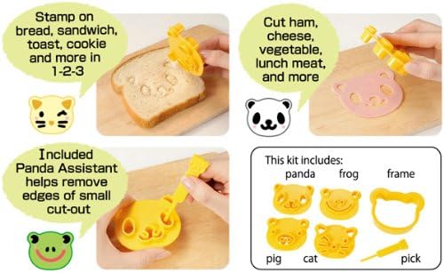 Animal Friends Food Deco Cutter and Stamp Kit - Frame 3 7/8 x 3 1/8 x 1 1/16 inches