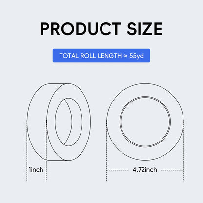 G GINNVA Masking Tape, White, 1 Inch x 55 Yards, 2 Rolls, Medium-Adhesion, No Residue, Clean Removal, for Painting, Multi-Surface DIY, Arts Crafts, Car Spray