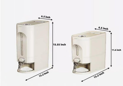 25 Lbs IEEK Rice Dispenser, Large Cereal Dry Food Storage Containers with Measuring Cup and Lid,Moisture Proof Airtight