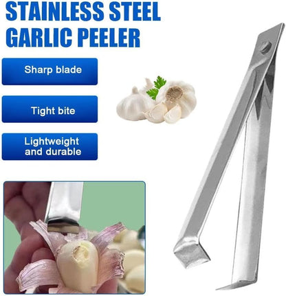 Fish Bone Tweezers Set, Stainless Steel Garlic Peeler Tool, Peeling Clip for Cooking Vegetables