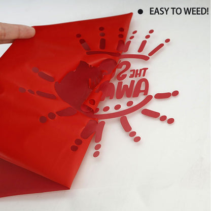 Puff Heat Transfer Vinyl, 12" x 5ft 3D Red Puff Iron on Vinyl for T-Shirt, Compatible with All Cutter Machines, Easy to Cut & Weed for Heat Vinyl Design