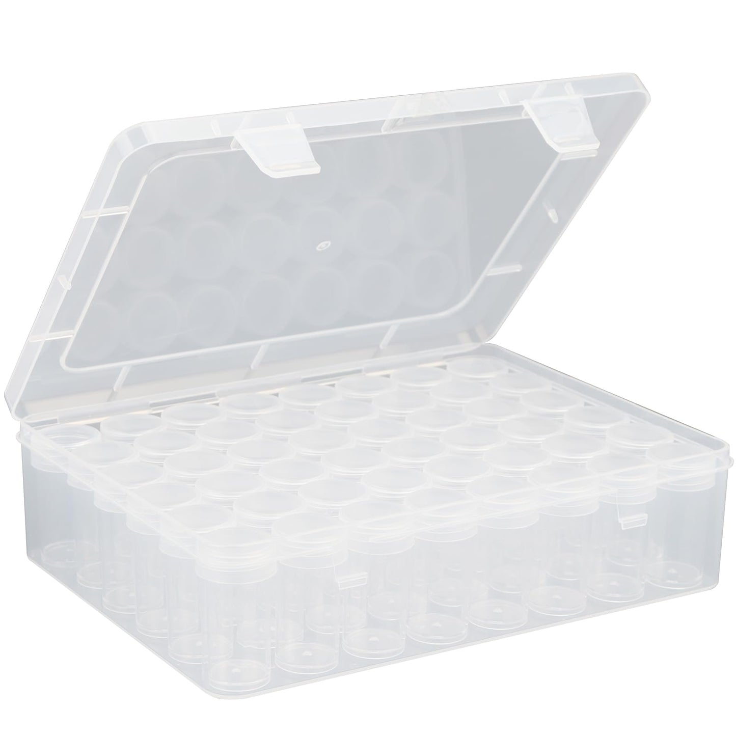 Bluedale Diamond Painting Storage Containers, 48 Slots Plastic Bead Organizer Box and 3 Sheets Labels, Small Embroidery Box for Diamond Painting Accessories, Craft, Seeds, Diamond Dots Art Storage