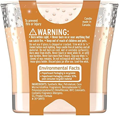 Glade Candle Jar Air Freshener, Cookie Caramel Rush, 3.4 Oz