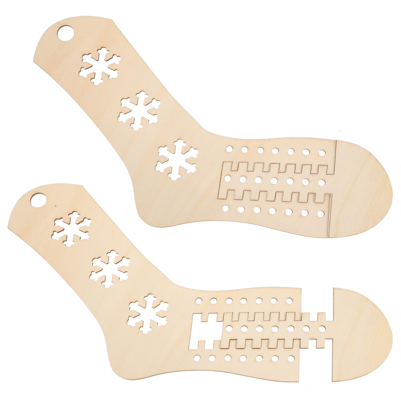PACKOVE Wooden Sock Blockers Hand Knit Sock Form Knitting Sock Blocker Wooden Sock Knitting Tool Stocking Display Molds DIY Sock Blockers