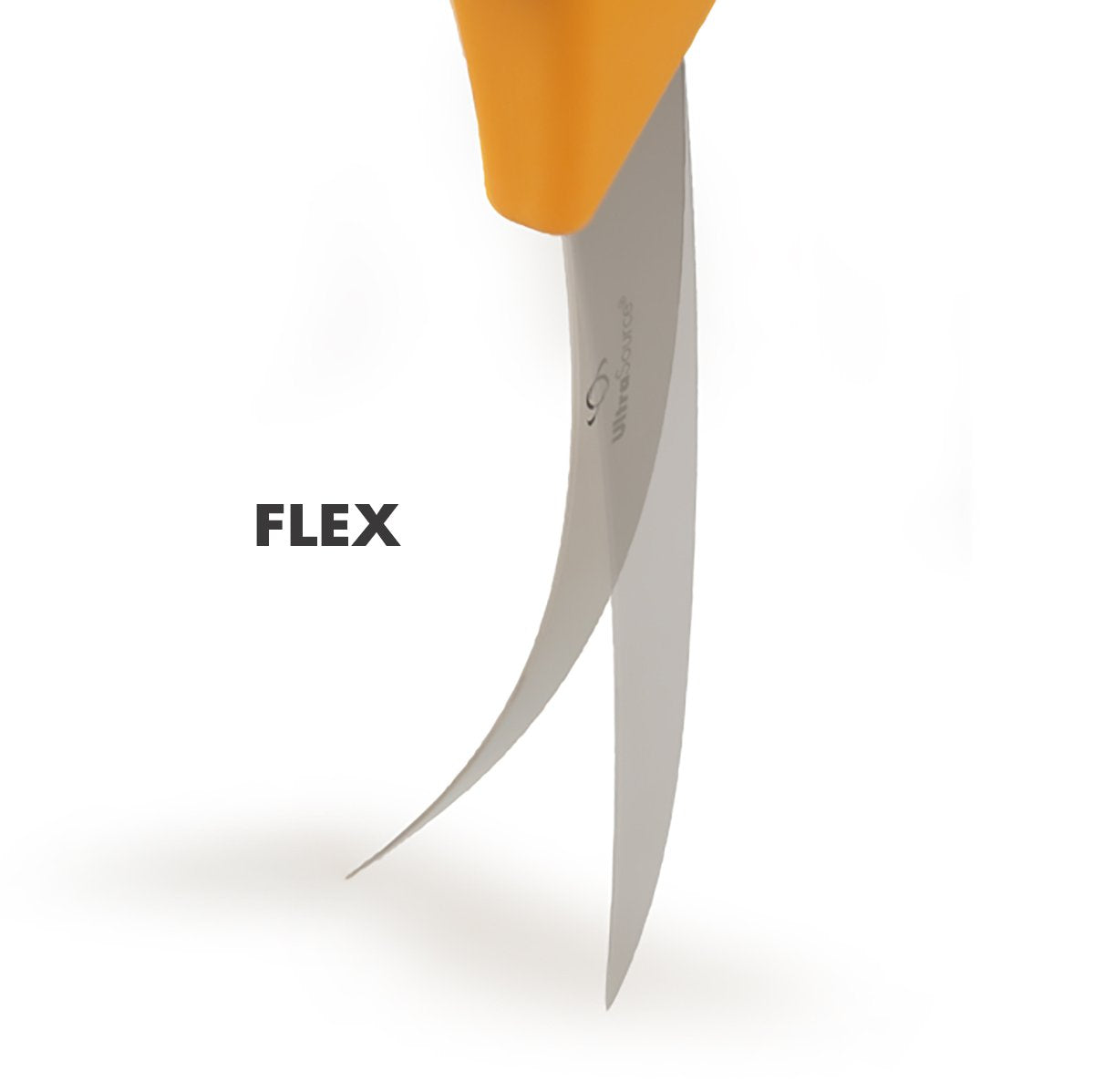ULTRASOURCE Boning Knife, 6" Curved/Flexible Blade, Polypropylene Handle