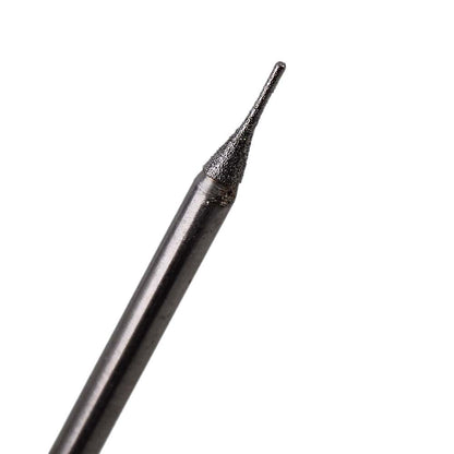 BQLZR 0.5mm Silver Gemstones Burrs Engraving Drill Bits Jewelry Jade Shell Carving Drill Hole Tools Pack of 100