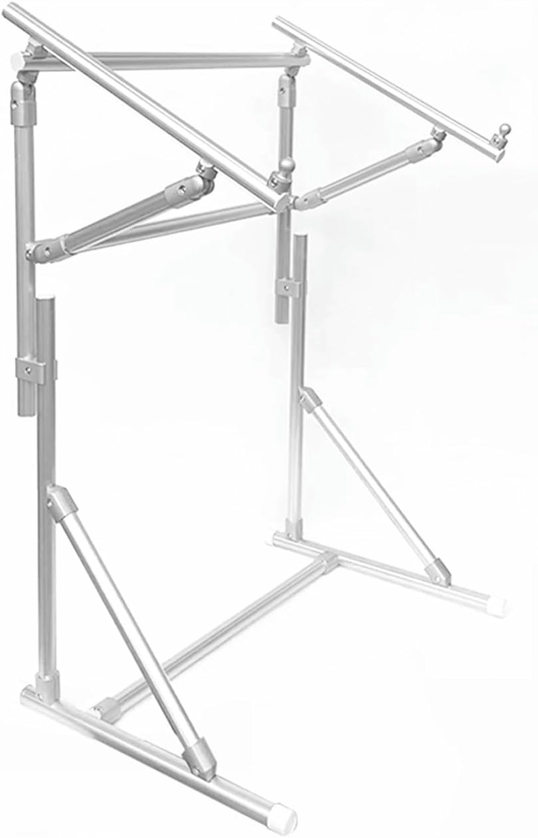 Embroidery Stand Cross Embroidery Frame Embroidery Auxiliary Tool Adjustable Floor Stand Lean Tube Suitable for Craftsmanship and Sewing, 39.37*28.34*20.47in, Silver~/