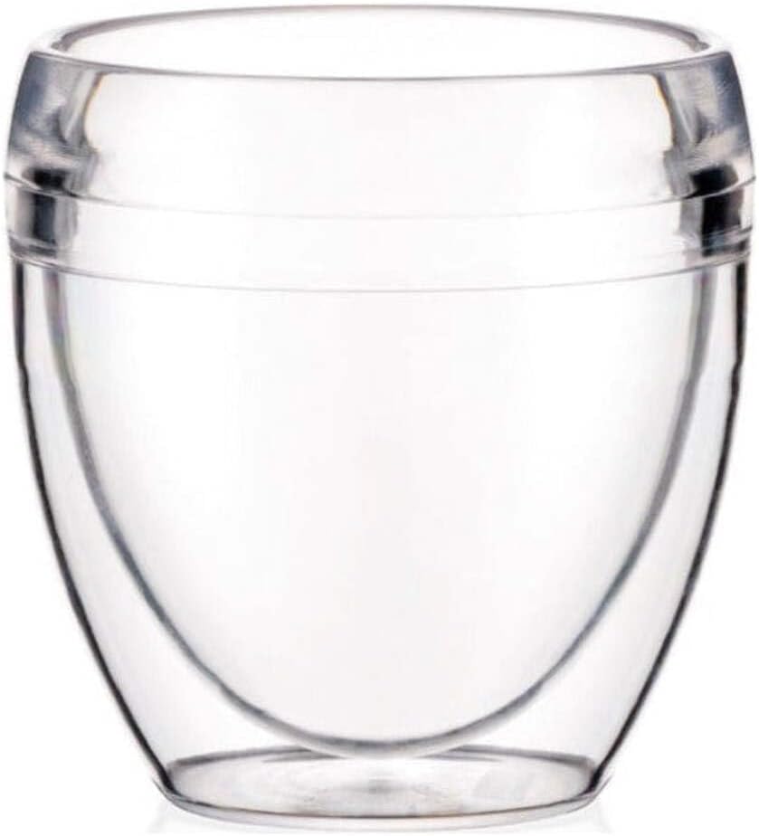 Bodum 8oz Pavina Outdoor Double-Wall Plastic Tumbler, BPA-Free, Set of 6, Clear