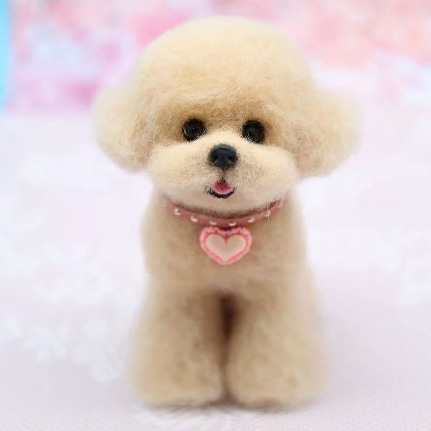 BKDRL Dogs Needle Felt Needle Felting Kit Wool Felting Kit for Beginners Includes All Tools and Instructions (Teddy)