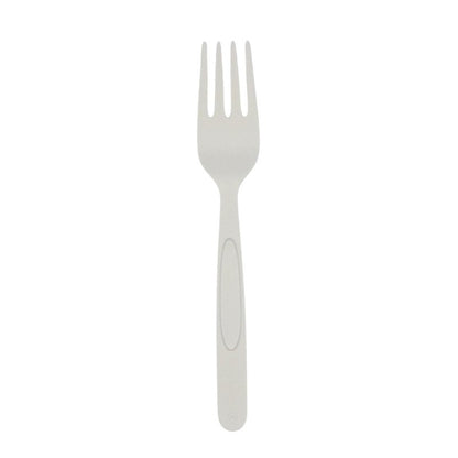 Preserve Compostable Fork, Made in USA, Medium Weight Cutlery, White, 840 Count