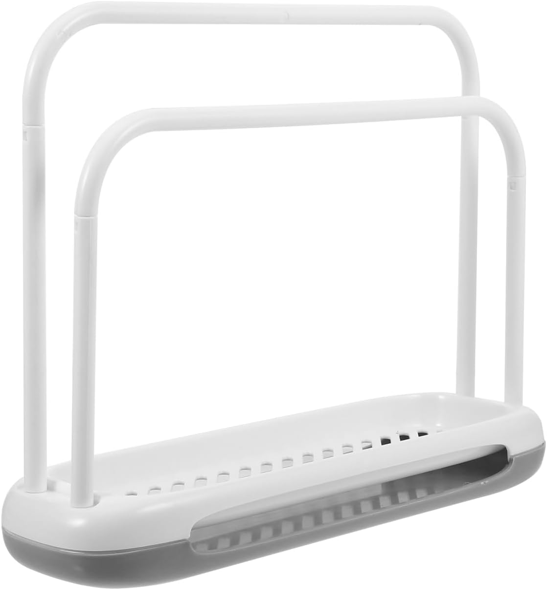 Towel Rack Stand with Drain Spout, Quick-Drying Kitchen Storage for Sponges, Dishcloths, Compact Design for Countertop