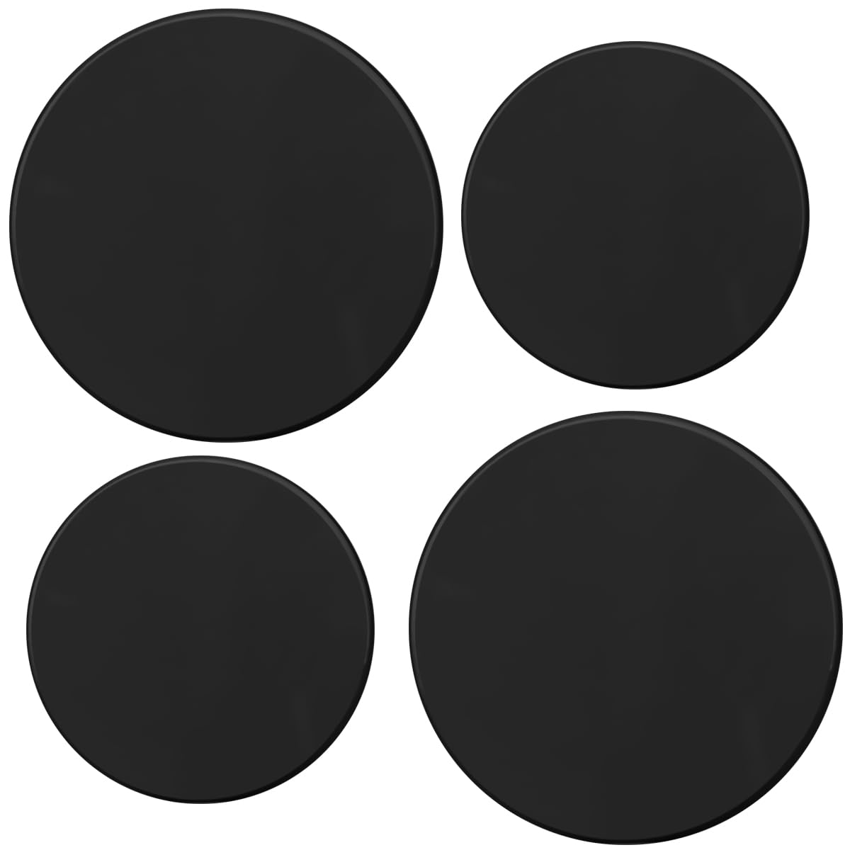 Reston Lloyd Electric Stove Burner Covers, Set of 4, Black, 10" x 0.5" x 10" (length x width x height)