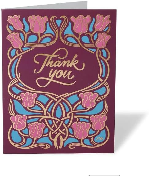 Metropolitan Museum of Art Gilded Book Covers - Boxed Set of 18 Foil Stamped 'Thank-You' Notecards