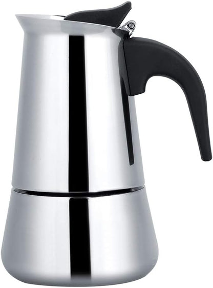 Haofy Portable Stainless Steel Coffee Pot Maker, Mocha Brewing Tool (100ml)