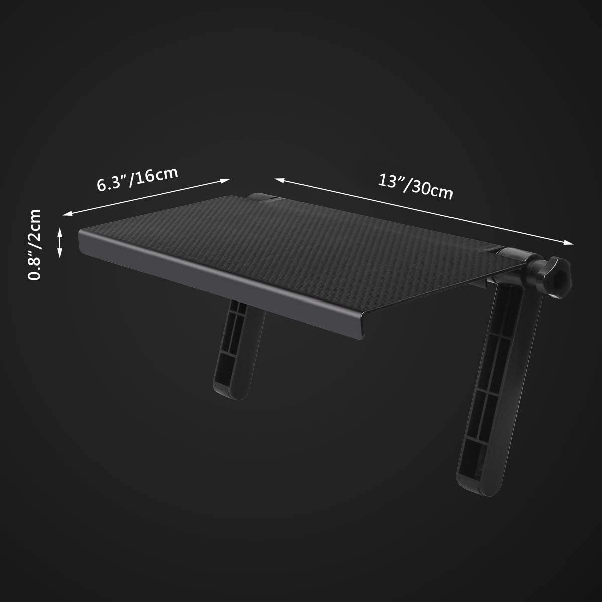 13 Inch AHIER Cable Box Shelf for Wall Mounted TV, TV Top Shelf Mount on Desktop Computer Monitor to Hold Cable Boxes