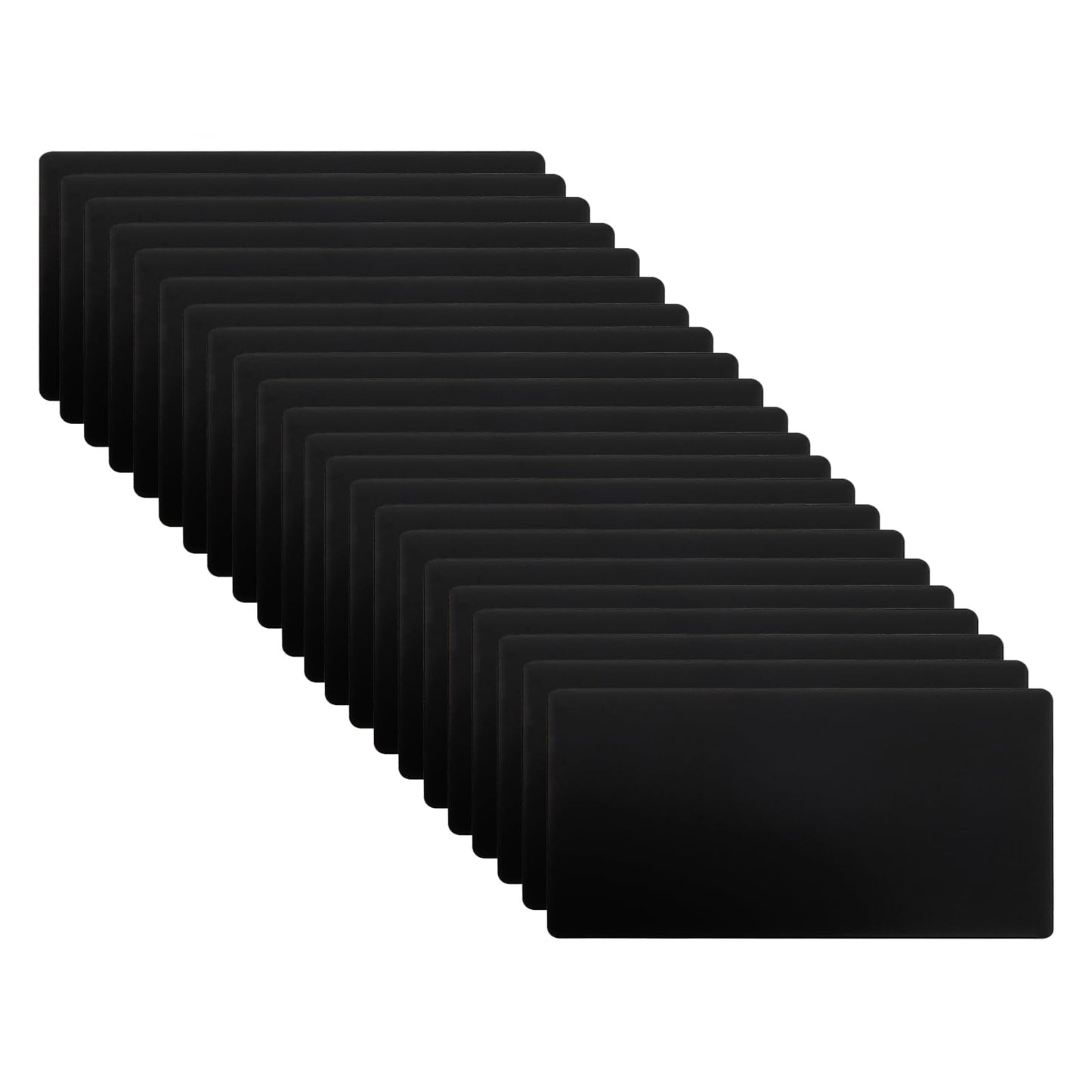 PATIKIL 3x2 Inch Anodized Aluminum Sheet Metal, 22 Pack Laser Plates Engraving Blanks 1MM Thin for Crafting DIY House, Black