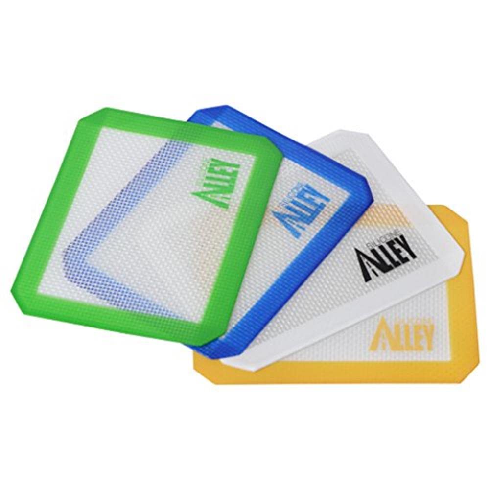 Nonstick Silicone Slick Mat Pad [4-PACK] for Wax/Art (Dabs of Hot Glue) - Small - 5 X 4 Inch