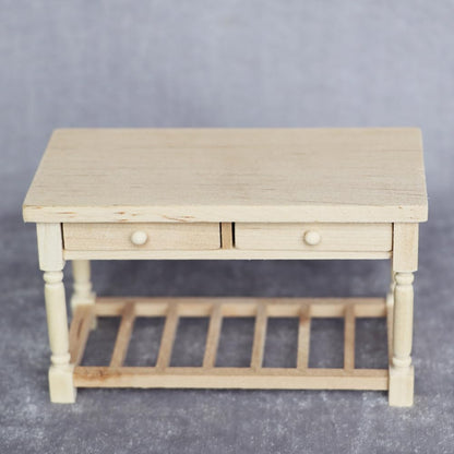 Mini Furniture Model Adorable Furniture Ornament Wooden Decoration Mini Desk Model Mini House Desk Simulation Furniture Mini House Furniture Miniature Adornment Wooden Mini Desk