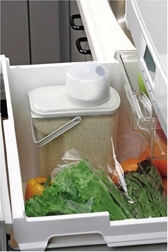 JapanBargain 3193 Clear Plastic Rice Container, 4.4 lb - Great for Pet Food Storage, Made in Japan
