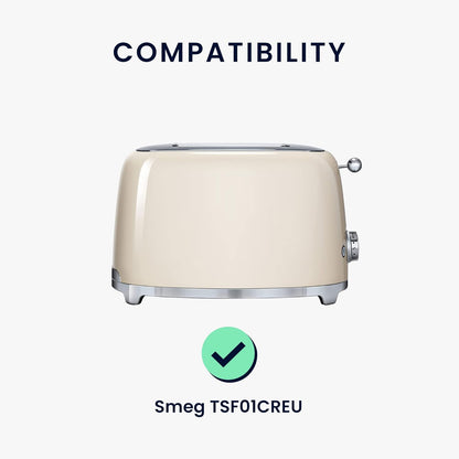 kwmobile Cover Compatible with Smeg TSF01CREU, TPU Case for Bread Toaster Machine, Transparent/Black