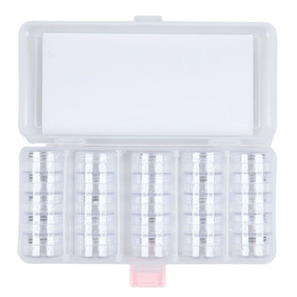 Craft County Clear Organizer Box with 5 Sets of Five Stackable Jars with Lid – 31 Pieces – Great for Diamond Art, Beads, Findings, Saving Space, and More!