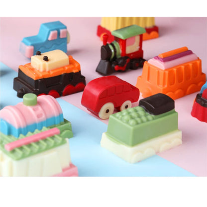 XMOX Large 9.6 Inch 3D Choo Choo Train Chocolate Mold Car Silicone Mold Candle Wax Soap Epoxy Resin Clay Mould Cake Molds DIY Handmade Hand Crafts