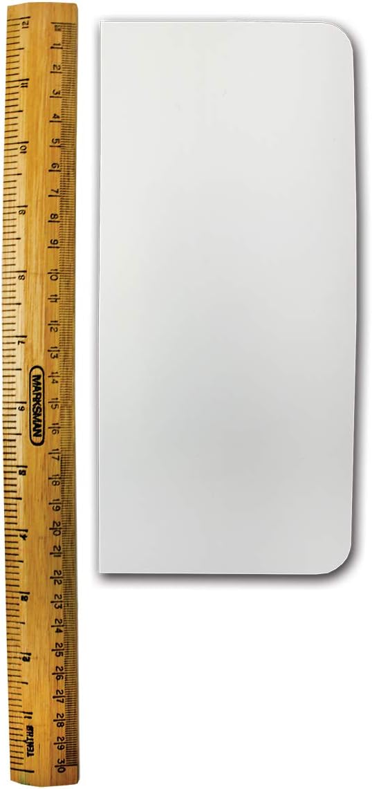 PME Cake Decorating 8" Tall Plain Edge Plastic Side Scraper - 8 x 3.7 Inches, White