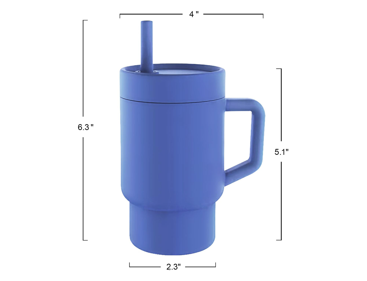 DLOCCOLD Silicone Straw Cup, Adorable Miniature Tumbler with Straw Handle, Tumbler Cup, 10oz, Easy to Clean
