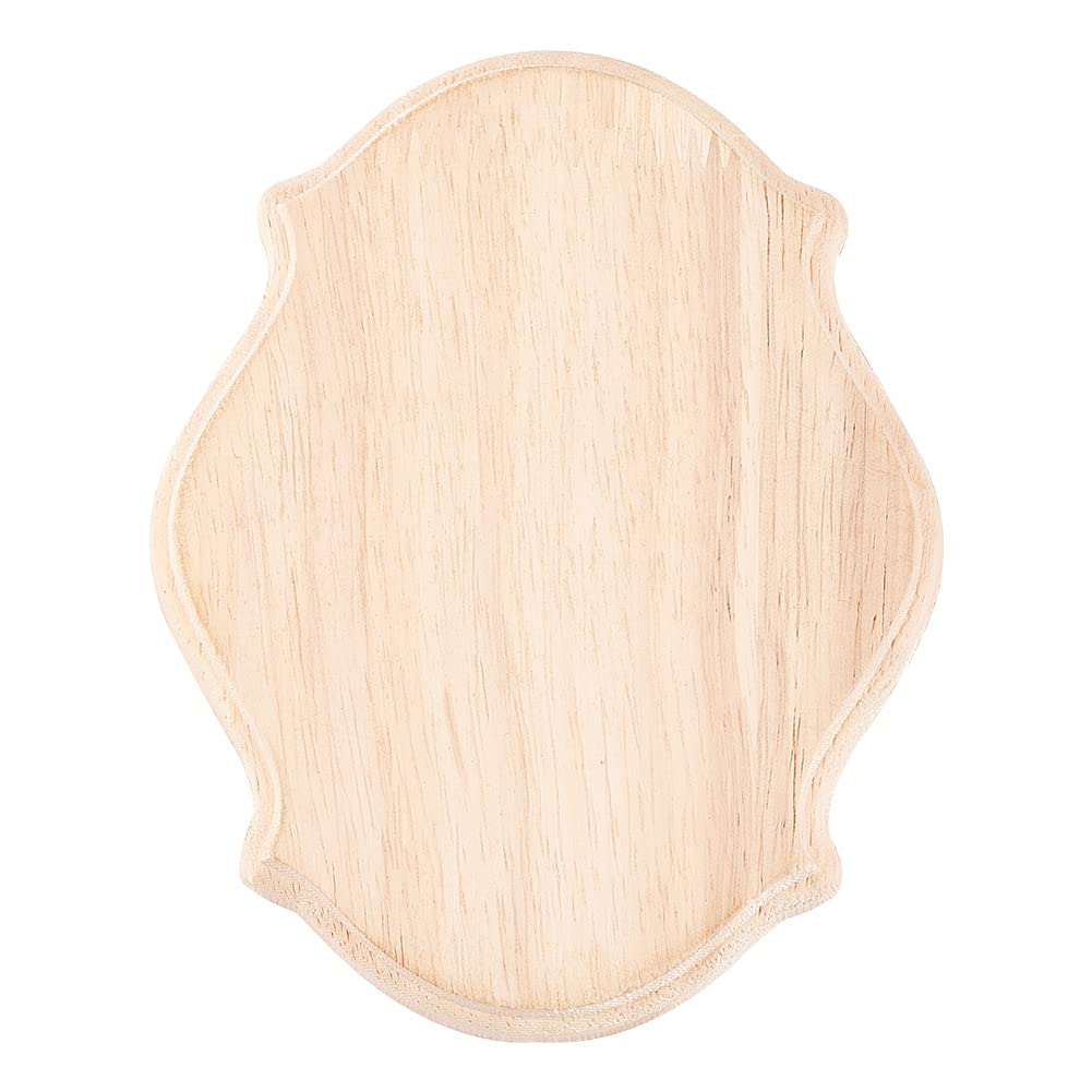 FINGERINSPIRE Unfinished Wood Plaque 5.9x4.8x0.7inch Oval Wooden Blank Signboards Natural Wood Crafts for Painting Carving Burning Wood Boards for DIY Craft Projects Home Decoration