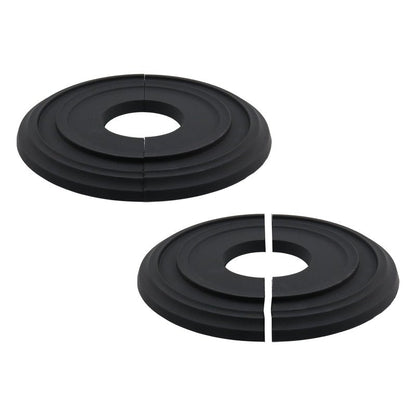 Savagrow 2PCS OD 12.2" Black Multiple Lines Split Ceiling Medallion Ceiling Light Fixture for Light Fixtures & Ceiling Fans