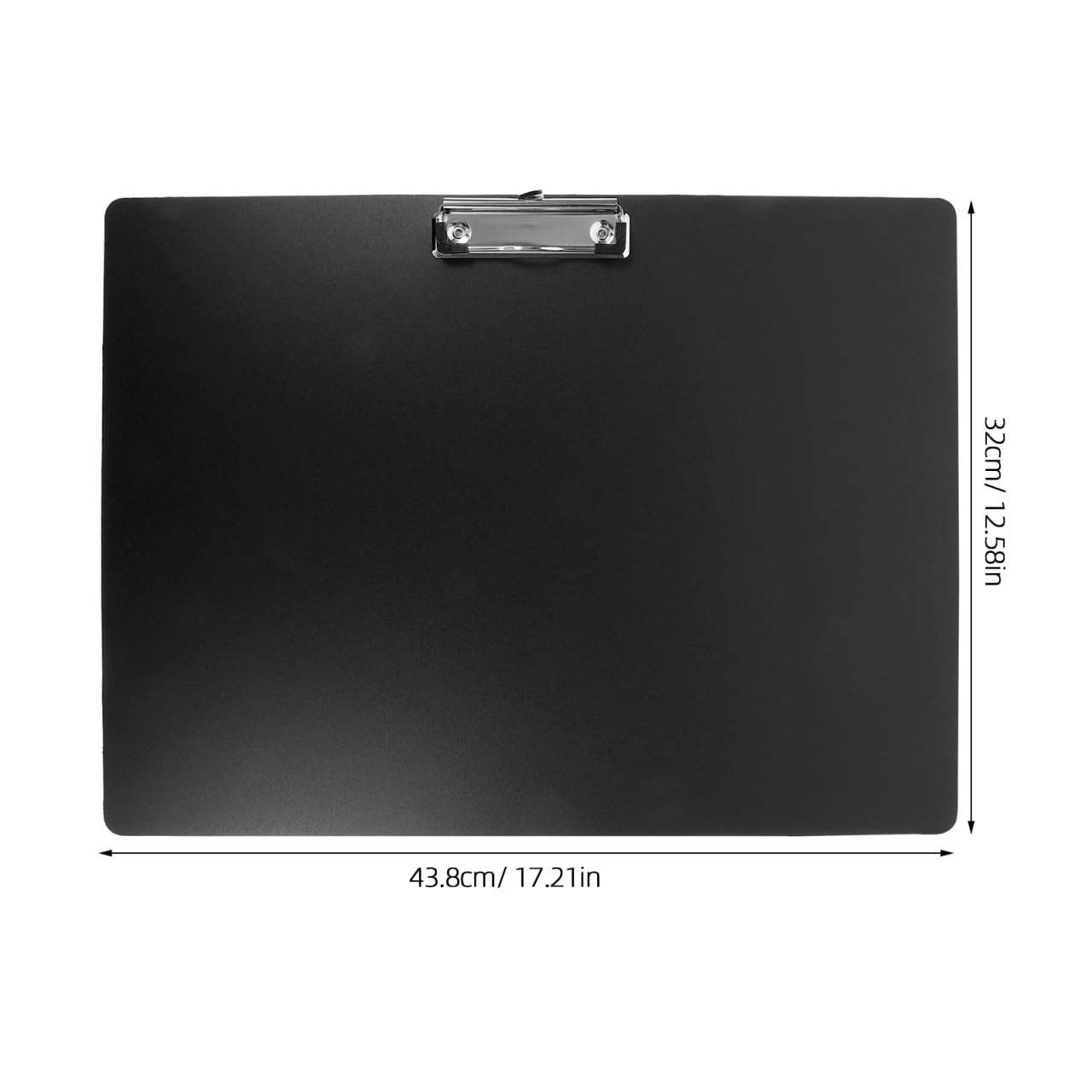 OATIPHO A3 Landscape Clipboard 17.21x12.58In Black Thick Plastic Sketch Board with Metal Clip-Drawing Surface for Blueprints, Spreadsheets, Art Projects-for Architects, Students, Warehouse Managers