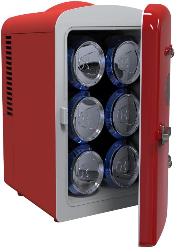 ARCTIC CHEF RMIS129RED Mini Compact Refrigerator, Red, 0.14 Cubic Feet
